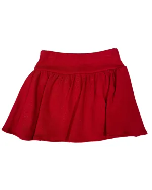 Girls Gathered Skort - Deep Red