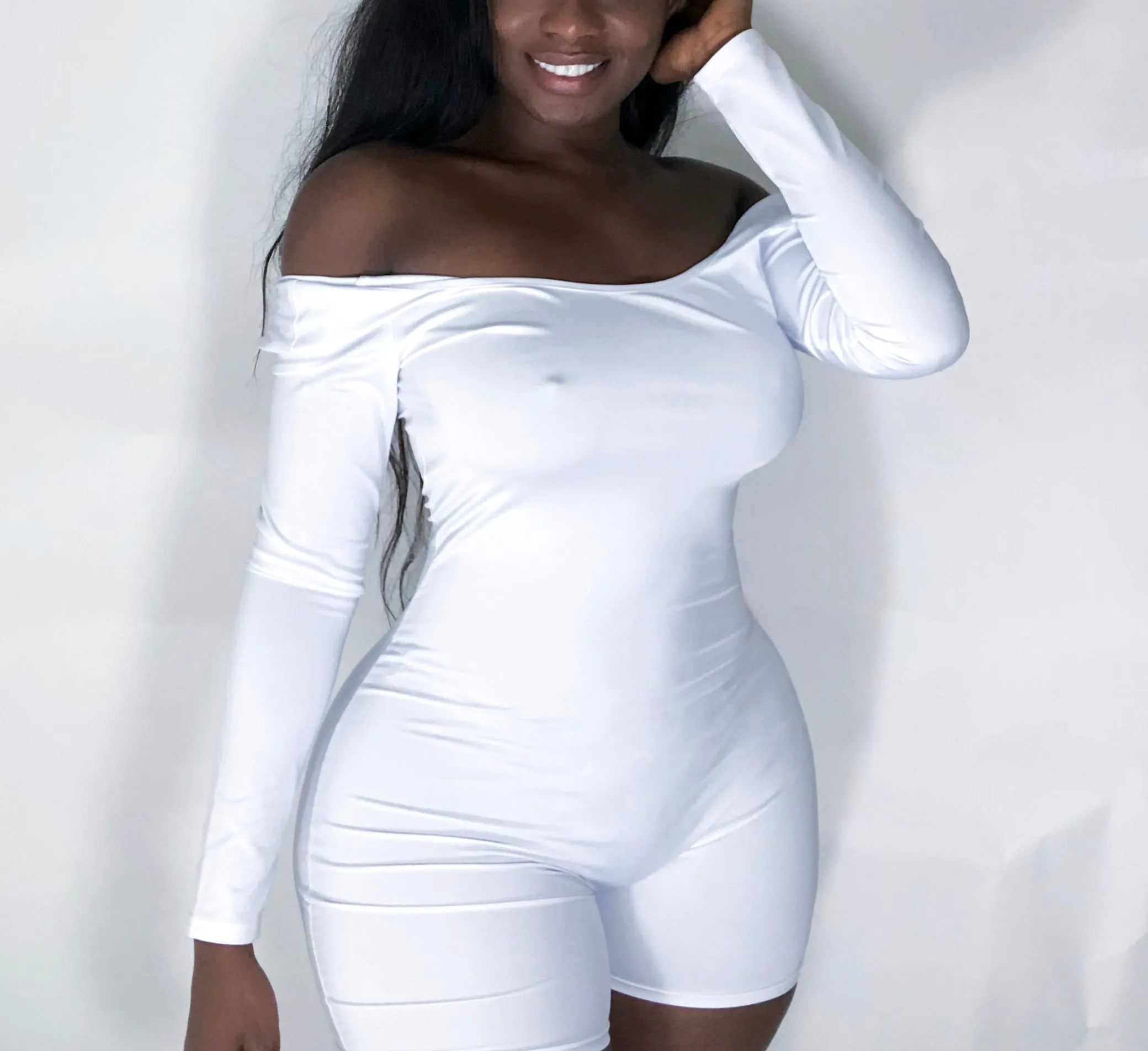 GODDESS OFF- SHOULDER SHORTS | BODYSUIT