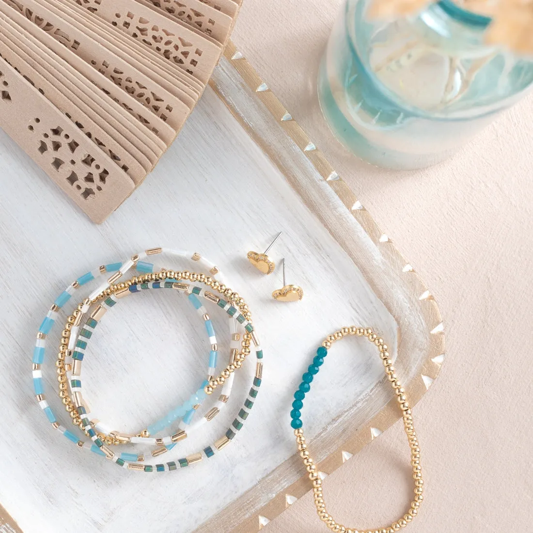 Gold & White Bracelet