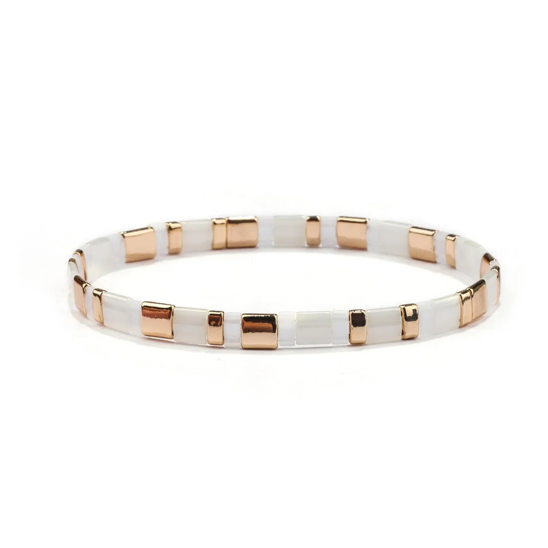 Gold & White Bracelet