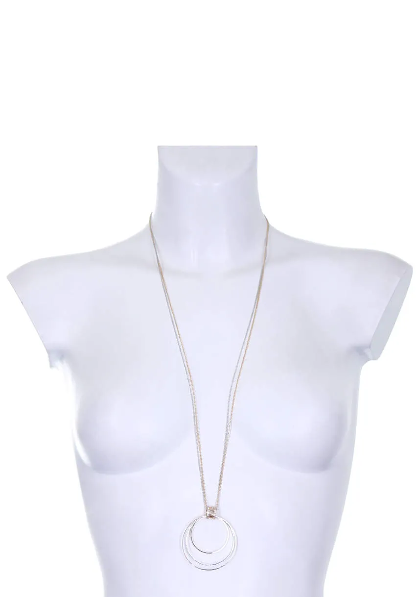 Gold and Silver Layered Diamante Attachment Necklace