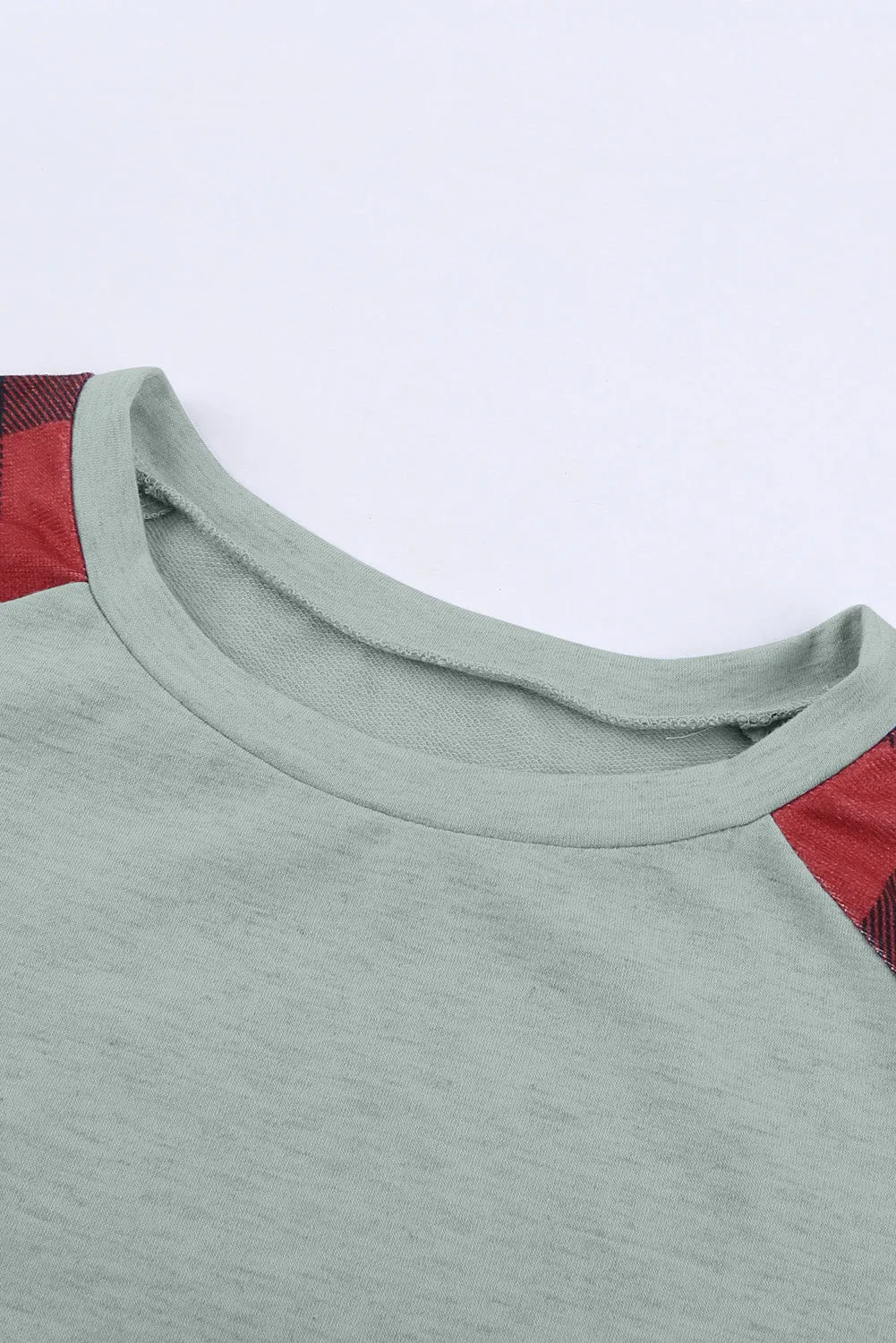 Gray Buffalo Plaid Long Sleeve Sweatshirt