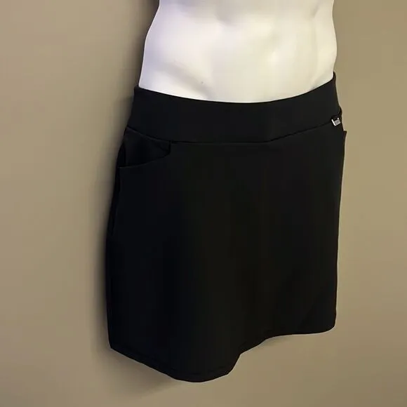 Greg Norman Black Women’s Pull-On Athletic Skort with Built-In Shorts- XL