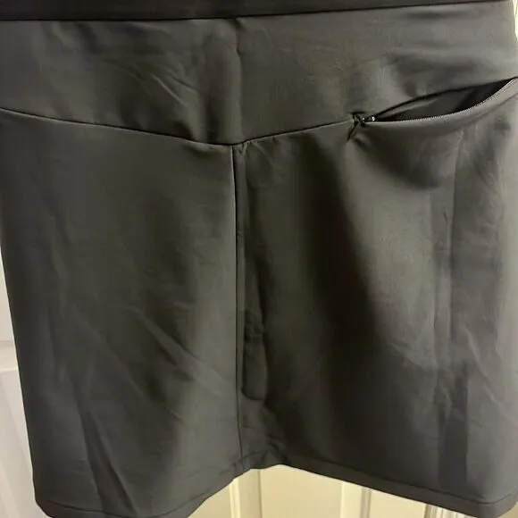 Greg Norman Black Women’s Pull-On Athletic Skort with Built-In Shorts- XL