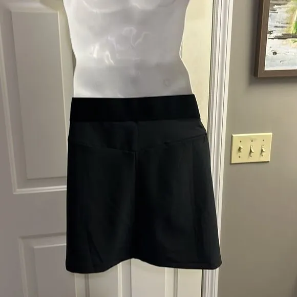 Greg Norman Black Women’s Pull-On Athletic Skort with Built-In Shorts- XL
