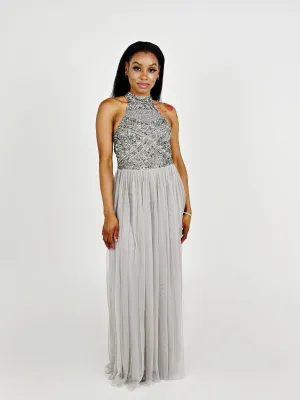 Grey Sleeveless maxi Dress