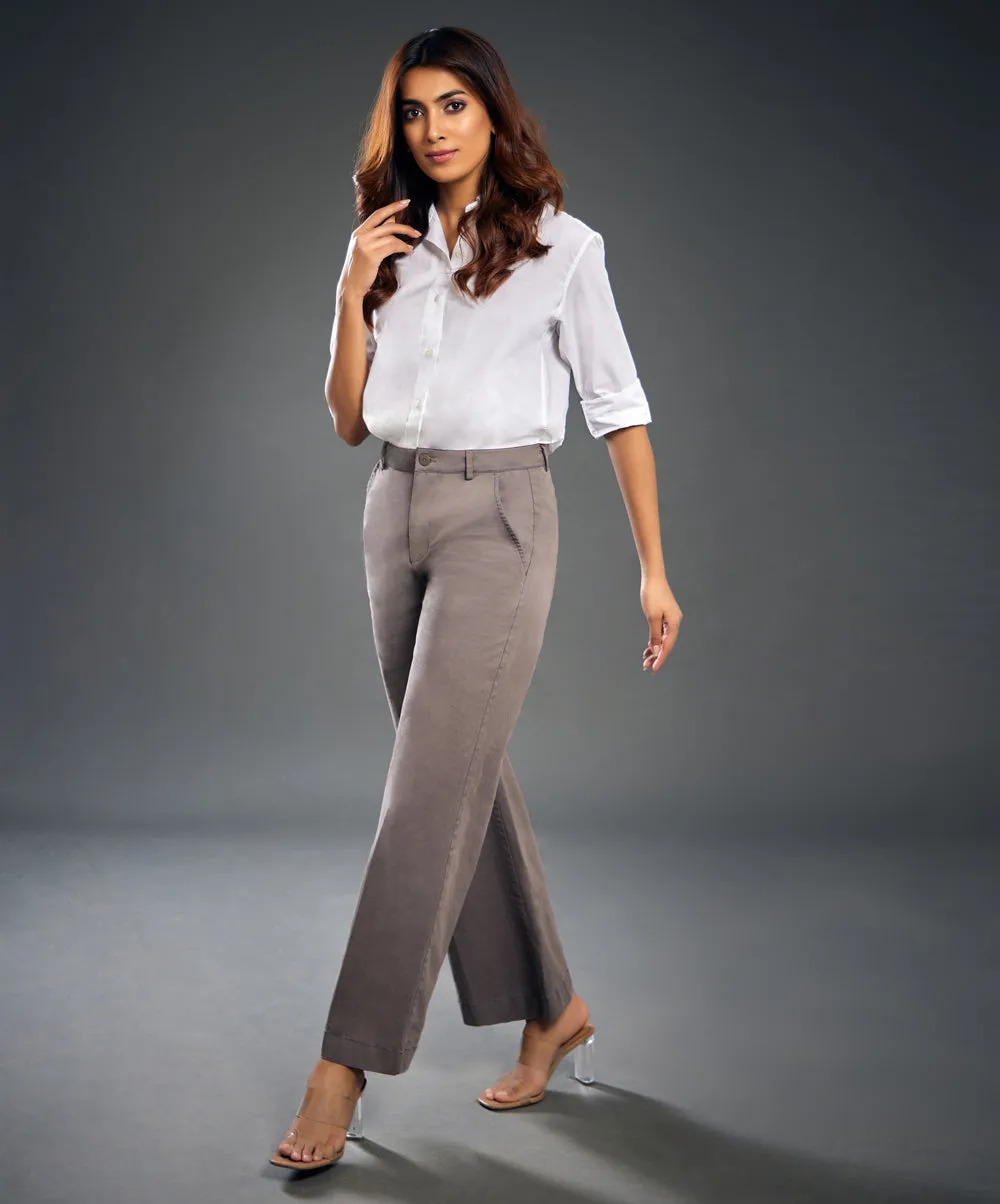 Grey Twill Formal Pant