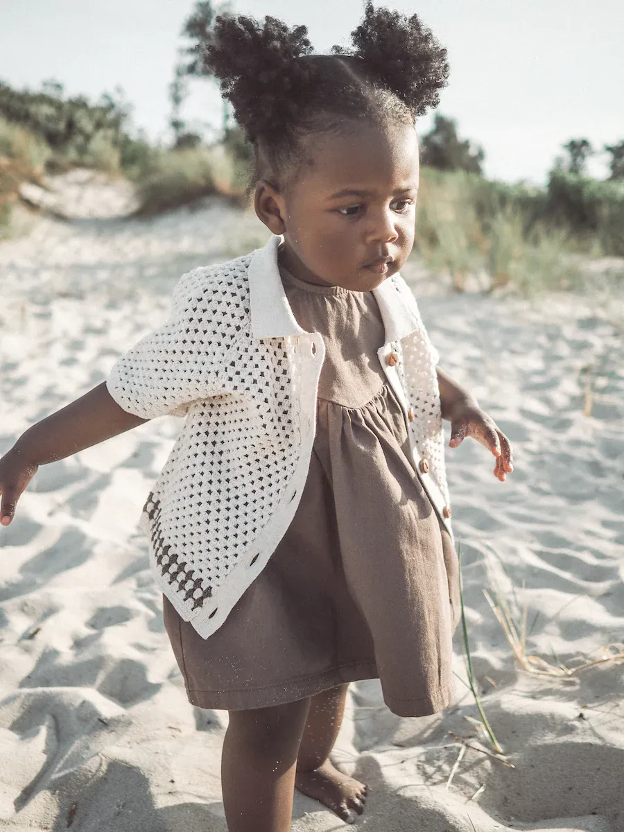 Hand Crochet Shirt - Coconut