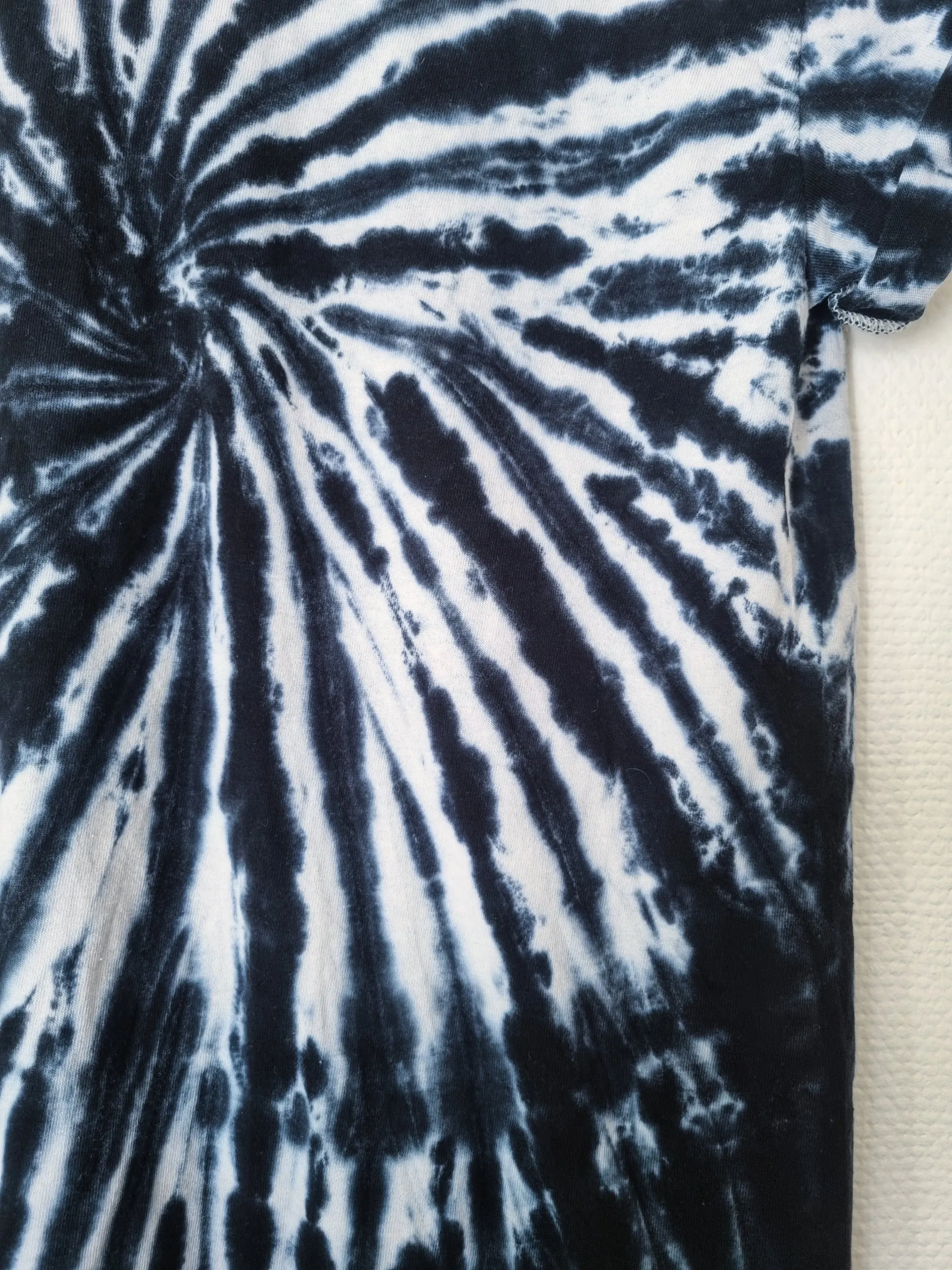 Hand Designed Black Spiral Tie-Dye Shirt
