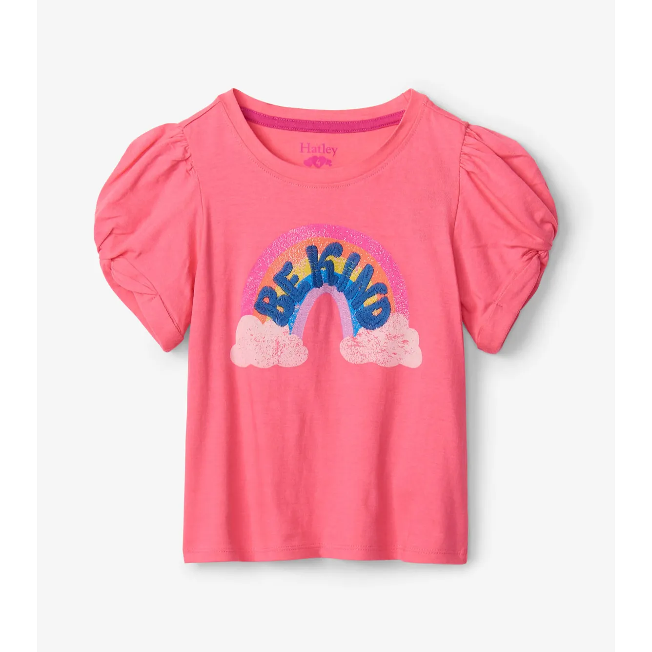 Hatley Be Kind Twisted Sleeve Tee - Bubblegum