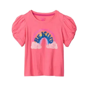 Hatley Be Kind Twisted Sleeve Tee - Pink