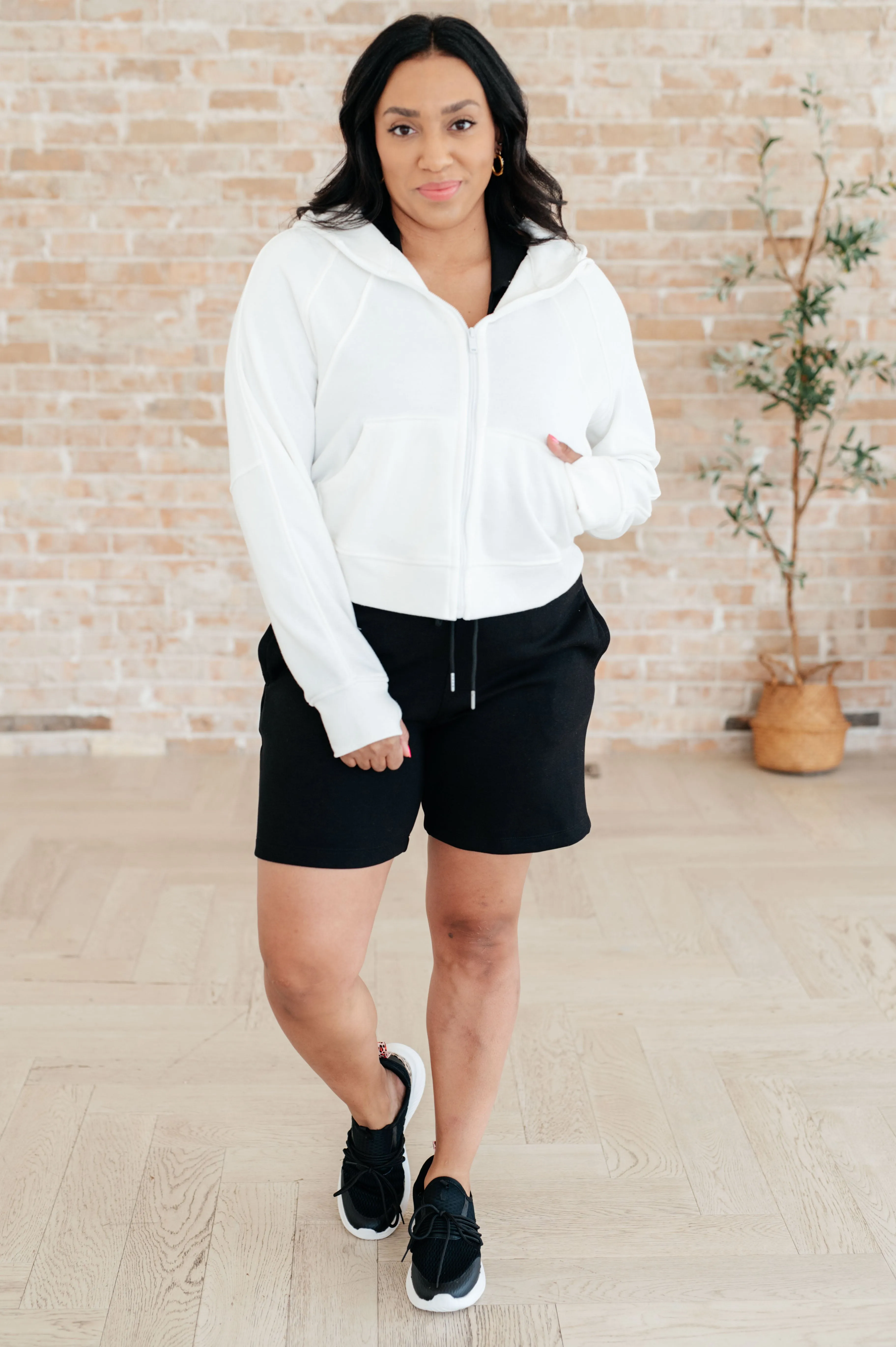 Hazel Blues® |  Sun or Shade Zip Up Jacket in Off White