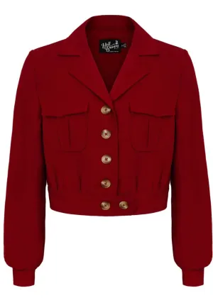 Hell Bunny Ravenwood 40's Jasje Donker Rood