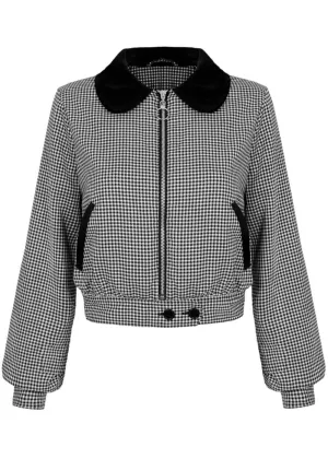 Hell Bunny Teddy Houndstooth 40's Jasje Grijs