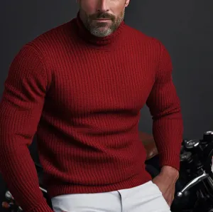 High-quality men's designer turtleneck