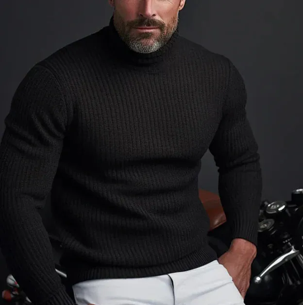 High-quality men's designer turtleneck