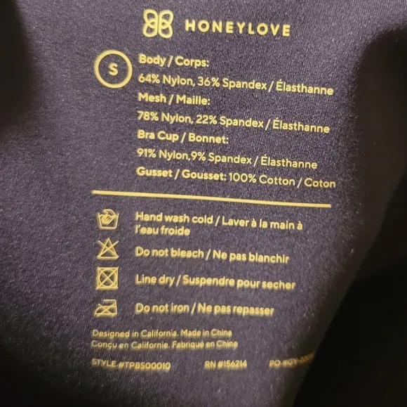HoneyLove Mid-Thigh Bodysuit All In One Sculpting Garment Shapewear Super Power