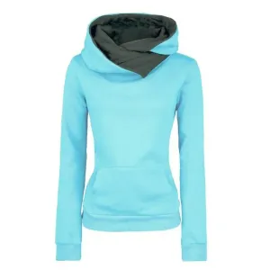 Hoodies Women Tracksuit Solid Color Fashion Long Sleeve Pullovers Christmas Casual Warm Hooded Sweatshirts Tops
