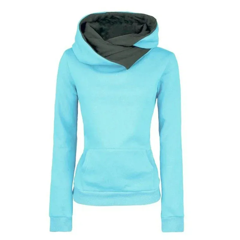 Hoodies Women Tracksuit Solid Color Fashion Long Sleeve Pullovers Christmas Casual Warm Hooded Sweatshirts Tops