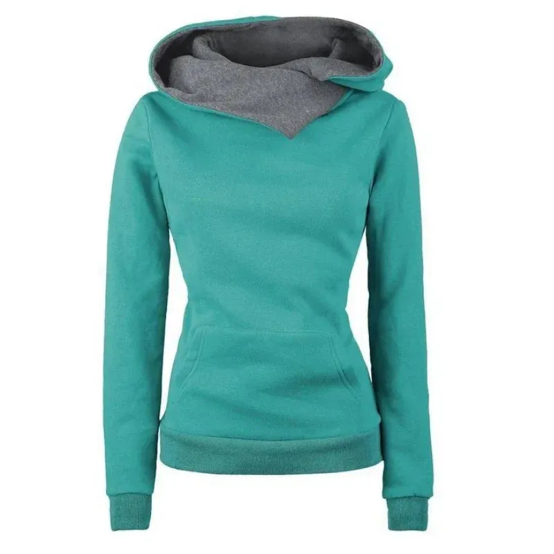 Hoodies Women Tracksuit Solid Color Fashion Long Sleeve Pullovers Christmas Casual Warm Hooded Sweatshirts Tops