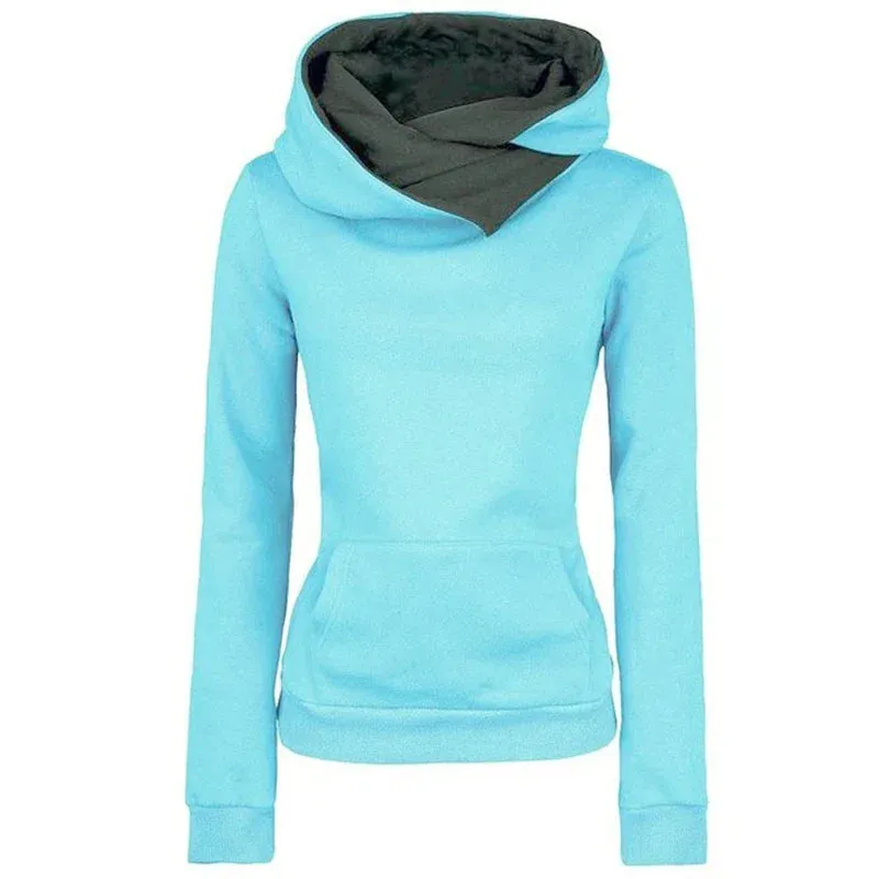 Hoodies Women Tracksuit Solid Color Fashion Long Sleeve Pullovers Christmas Casual Warm Hooded Sweatshirts Tops
