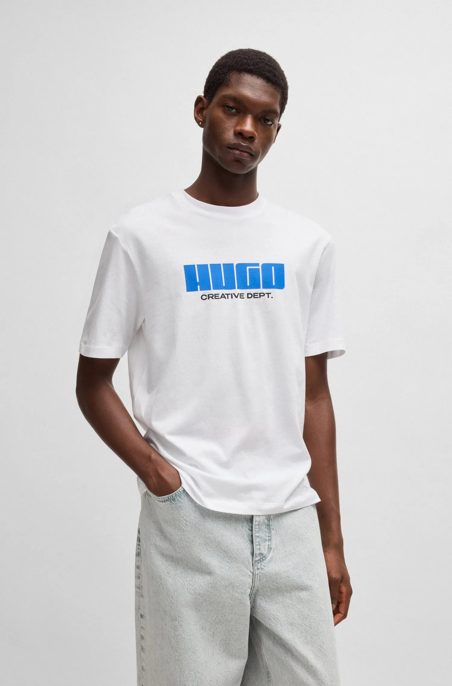 HUGO T-Shirts Regular Fit in Cotton - NEWROMI 10262283 01-50542934