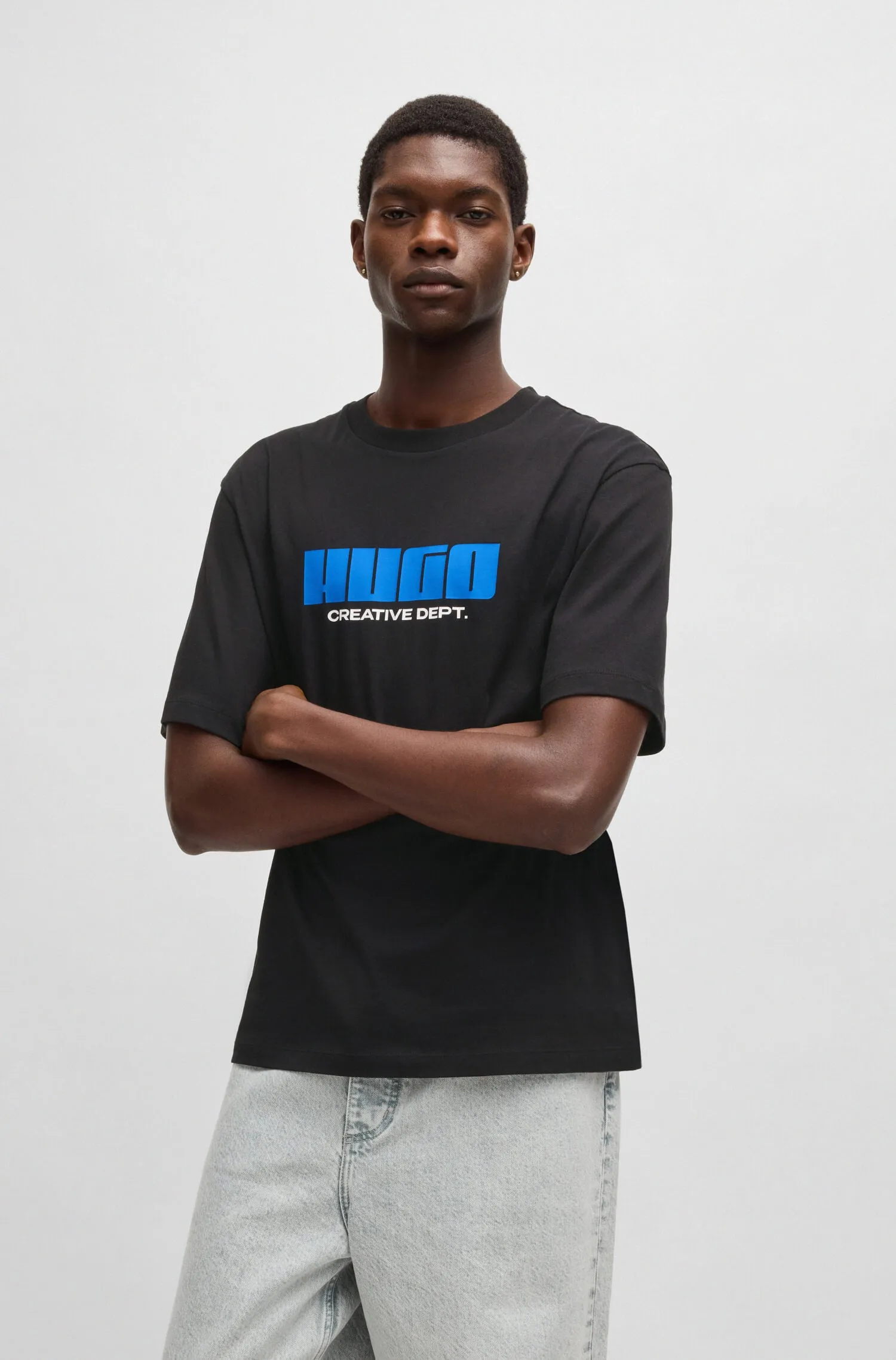 HUGO T-Shirts Regular Fit in Cotton - NEWROMI 10262283 01-50542934