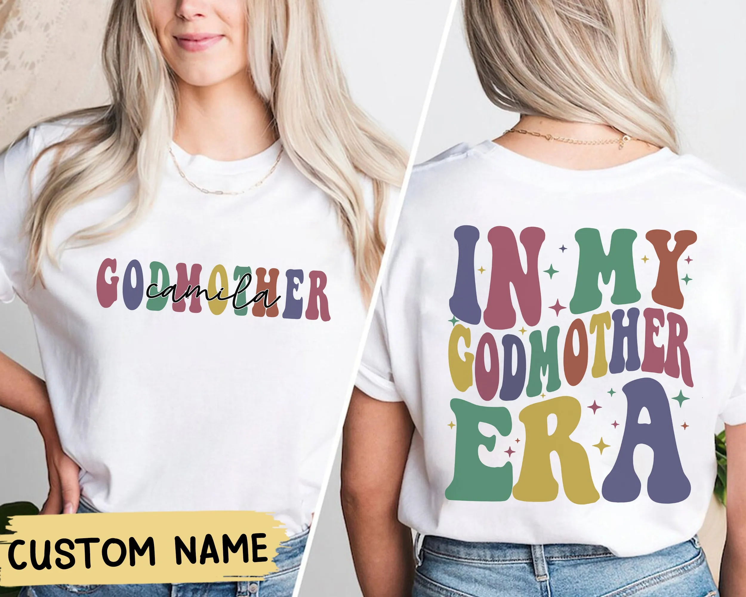 In Godmother Era Shirt, Custom Godmother Gift, God Mother Proposal, Godmom Gift, Mother Gifts for Women, God Mother Shirt, Birthday Gift for Mom