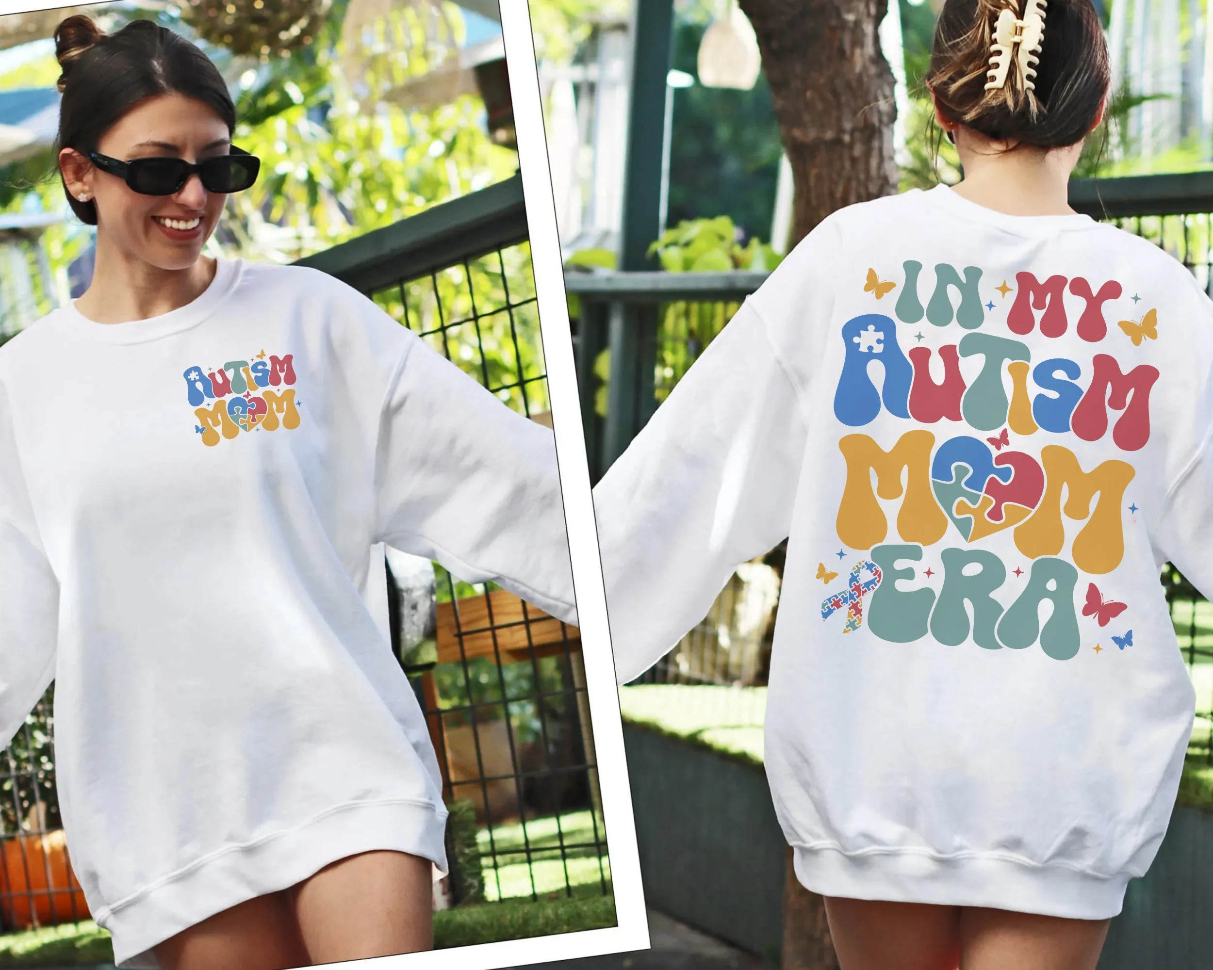 In My Autism Mom Era Sweatshirt, Neurodiversity Sweatshirt, Autism Awareness Crewneck, Autism Puzzle Shirs, Autism Mama Tee, Gift For Autism Mom
