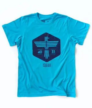 Isaiah Eagle – Turquoise Youth Tee