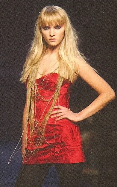 Jenny Packham Catwalk Edition Red Satin Strapless Dress