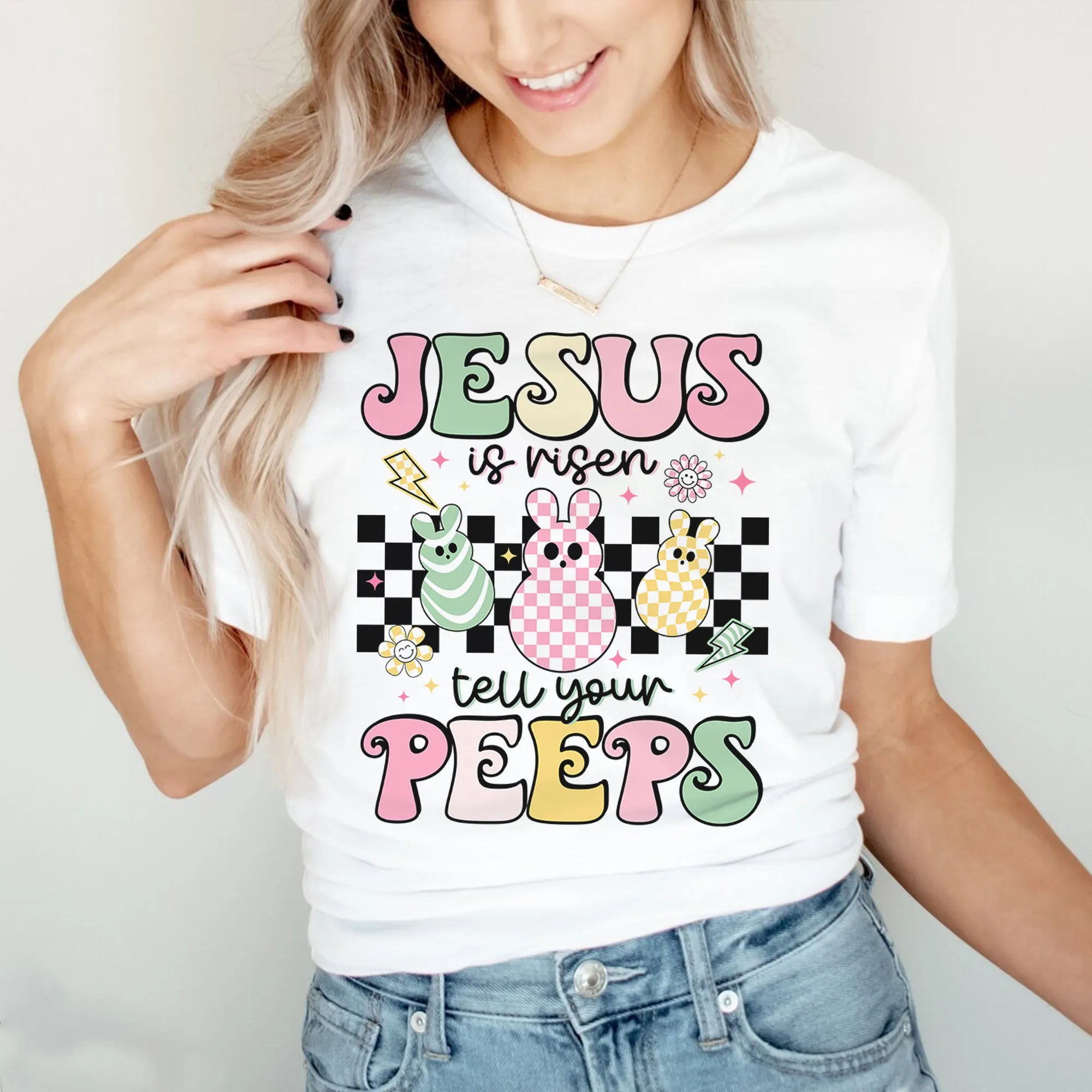 Jesus Is Risen Tell Your Peeps Shirt, Easter Christian Kids Shirt, Jesus Easter Shirt, He is Risen Shirt, Religious Easter Shirt