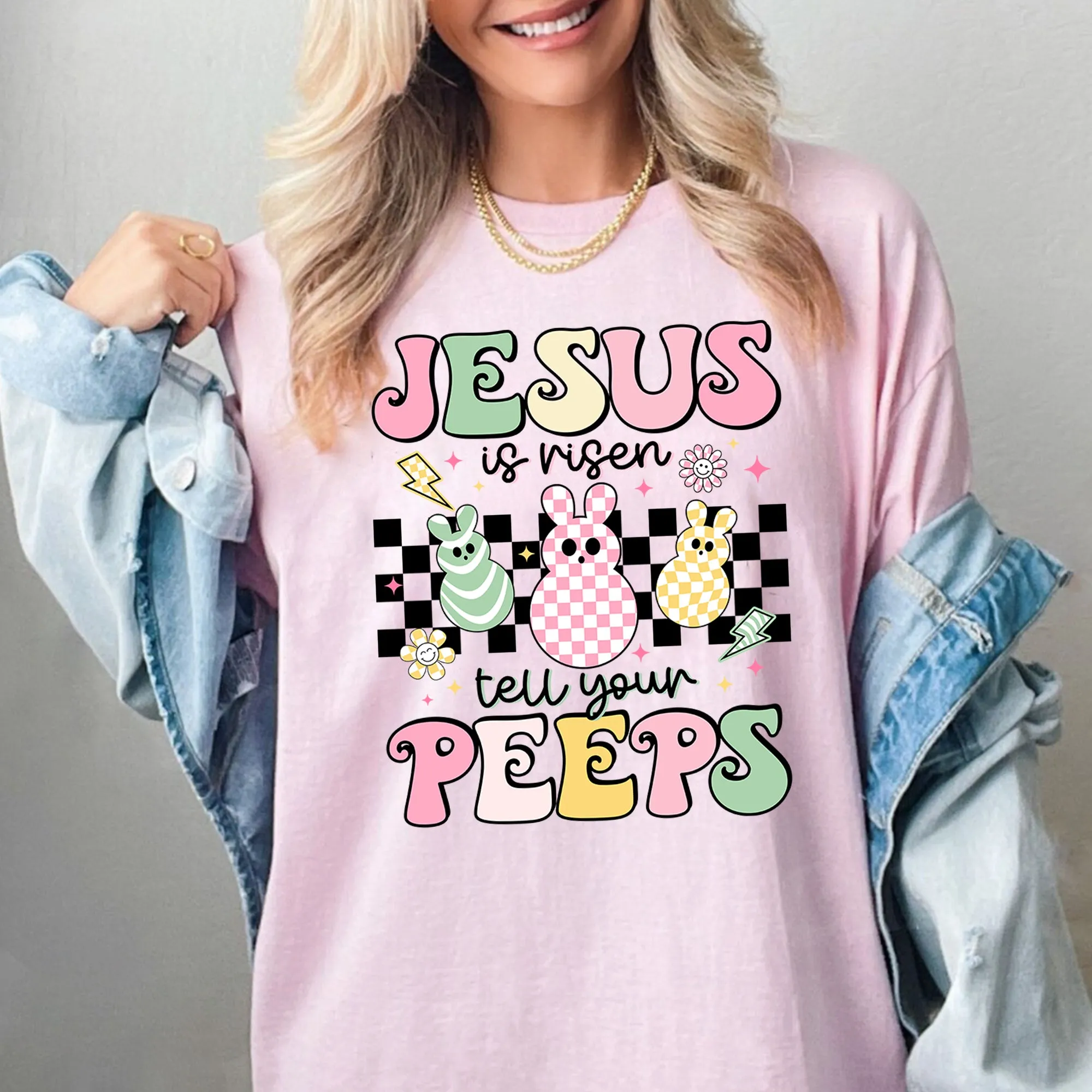 Jesus Is Risen Tell Your Peeps Shirt, Easter Christian Kids Shirt, Jesus Easter Shirt, He is Risen Shirt, Religious Easter Shirt