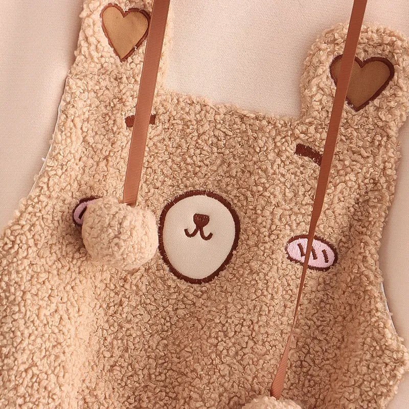 KHAKI CUTE BEAR EARS HOODIE UB3403
