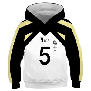 Kids Akaashi Keiji Cosplay Hoodies Haikyuu!! Pullover 3D Print