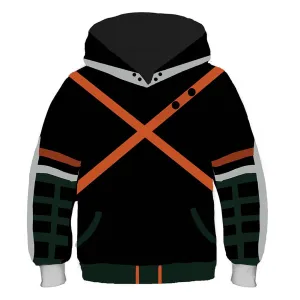 Kids Bakugou Katsuki Hoodies My Hero Academia Pullover 3D Print