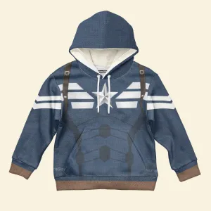 Kids Superhero Hoodies Captain America Pullover 3D Print QT4120906