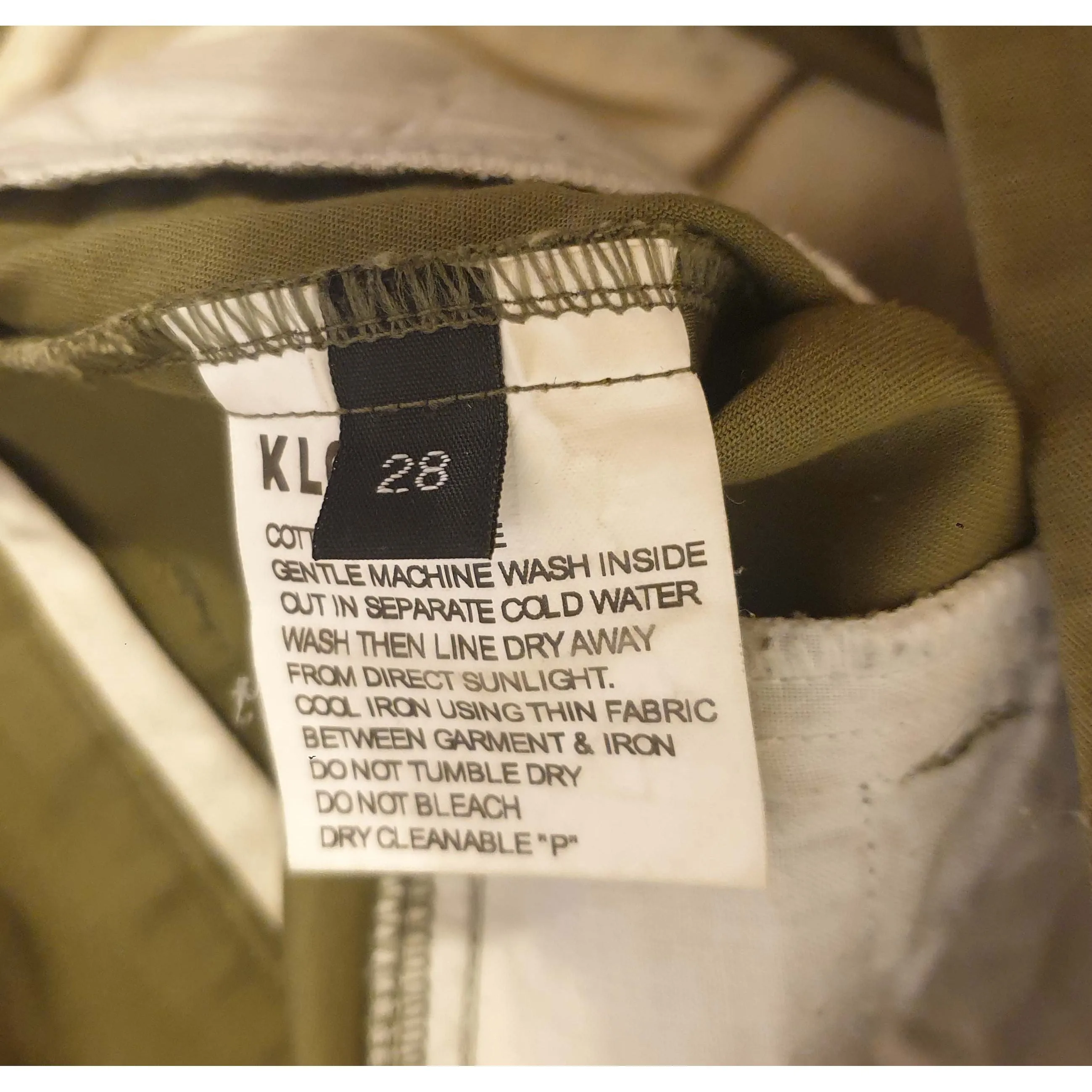Kloke preloved olive green cotton pants size 28 (best fits size 8)