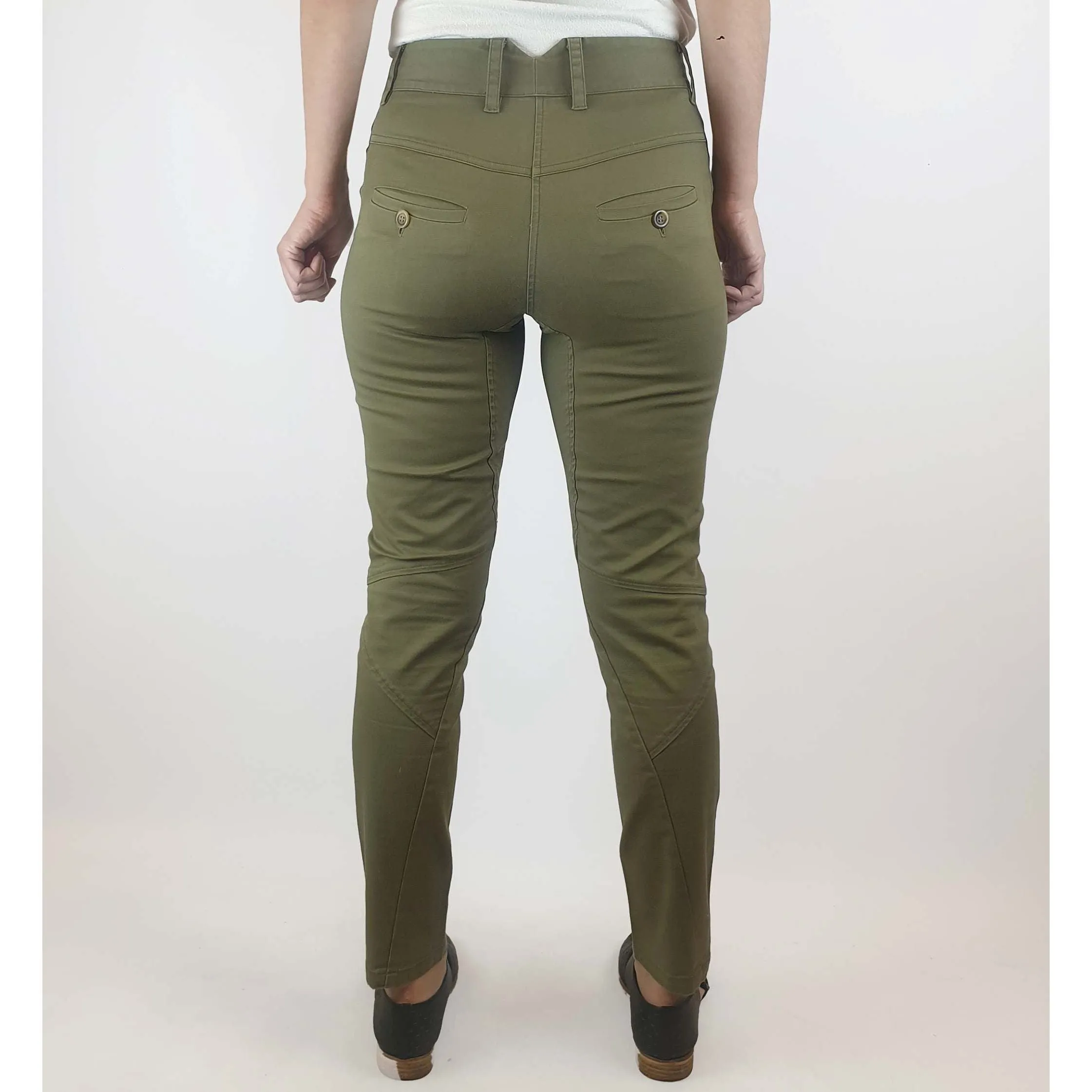Kloke preloved olive green cotton pants size 28 (best fits size 8)