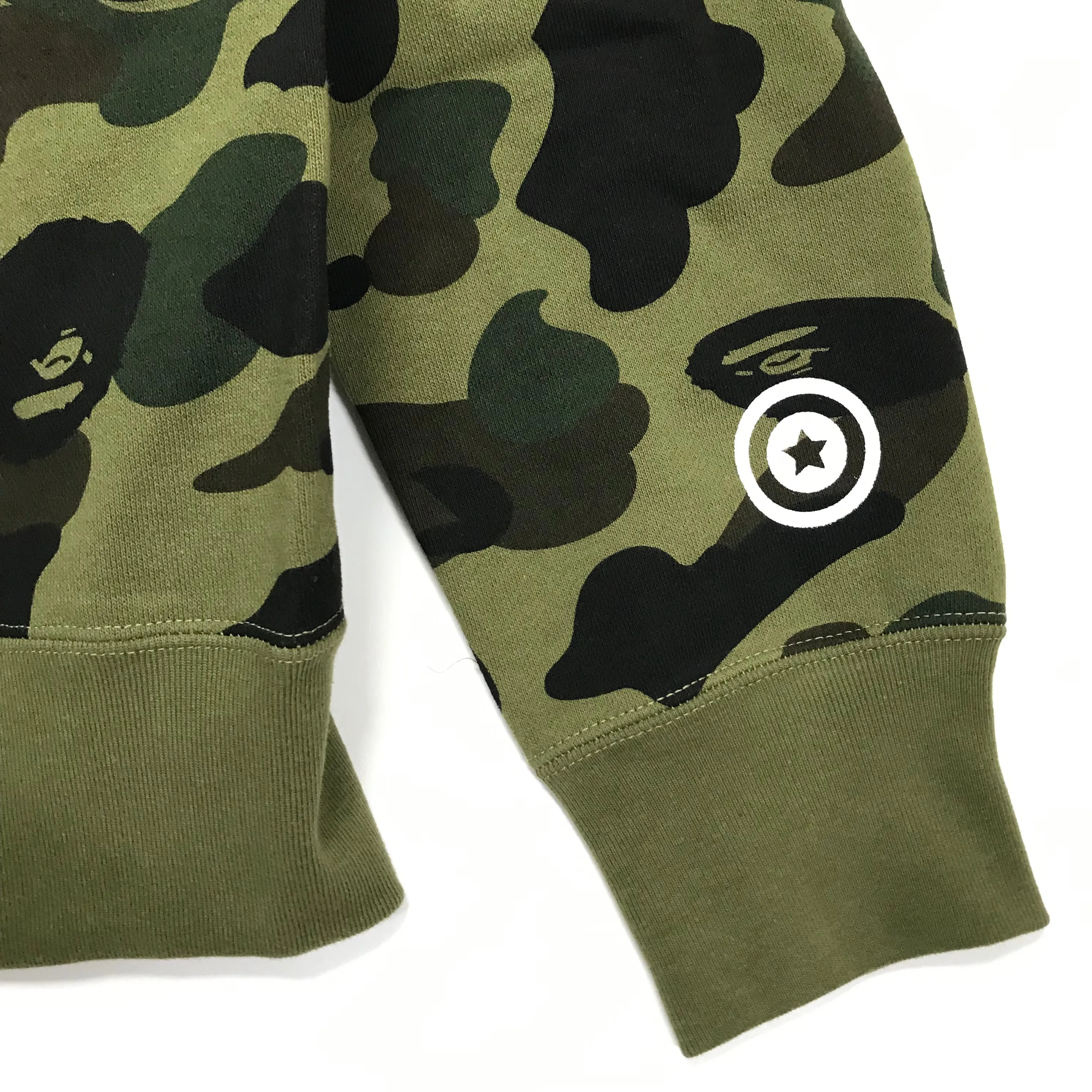 [L] DS! A Bathing Ape Bape 1st Camo Shark WGM Full Zip Hoodie