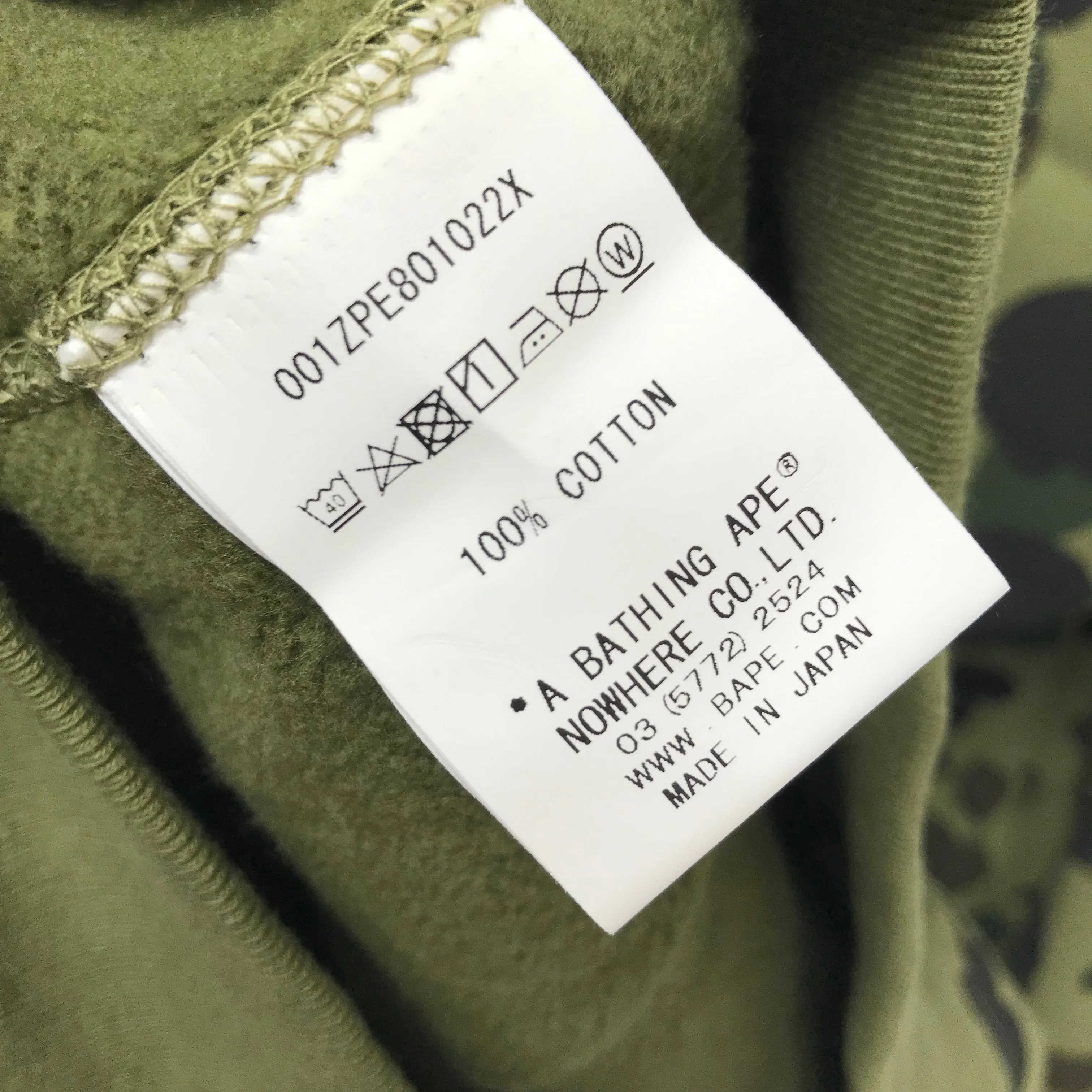 [L] DS! A Bathing Ape Bape 1st Camo Shark WGM Full Zip Hoodie