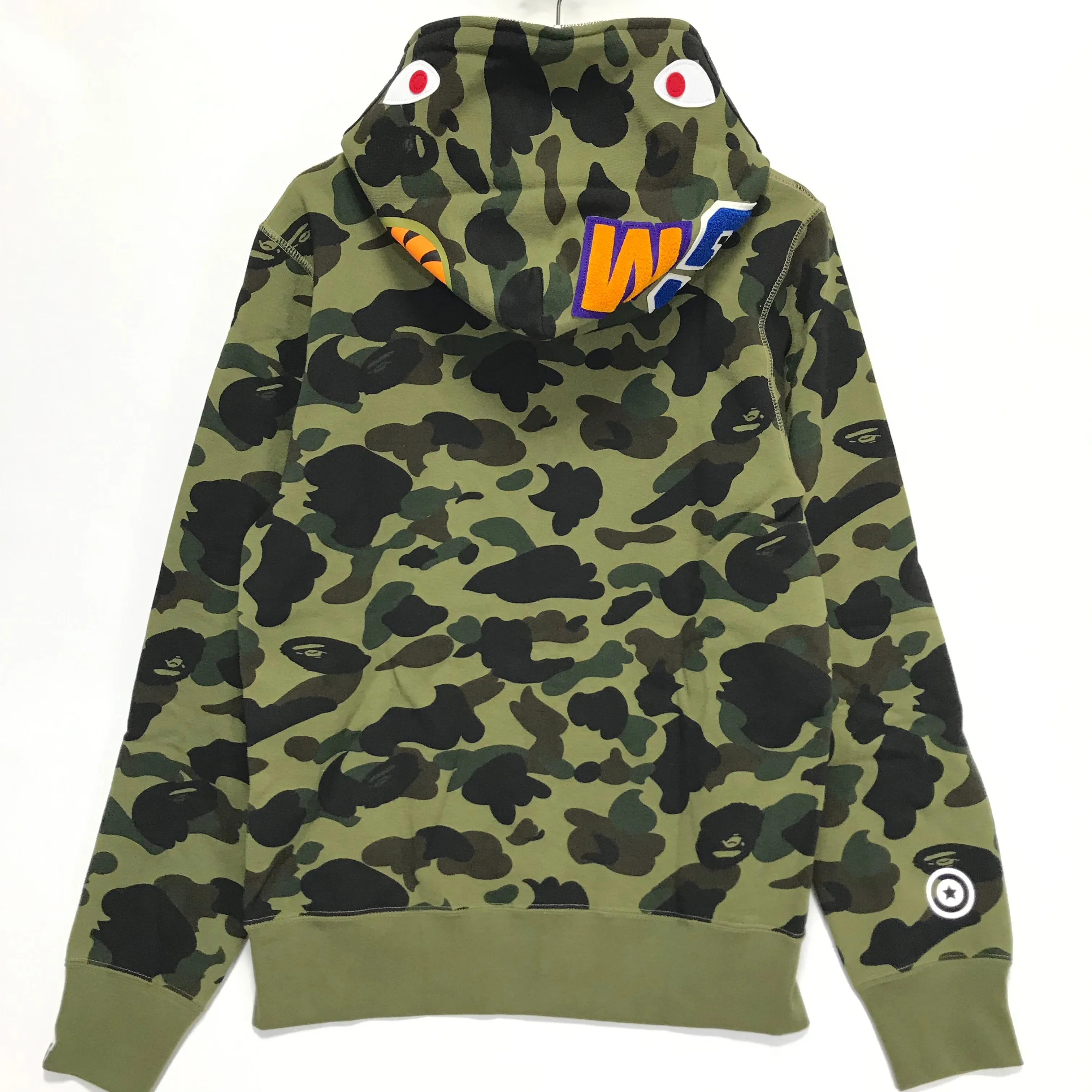 [L] DS! A Bathing Ape Bape 1st Camo Shark WGM Full Zip Hoodie