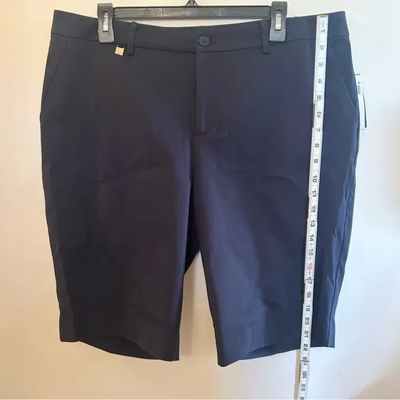 Lauren Ralph Lauren Navy Twill Stretch Cotton Shorts Womens Plus Size 14W NWT