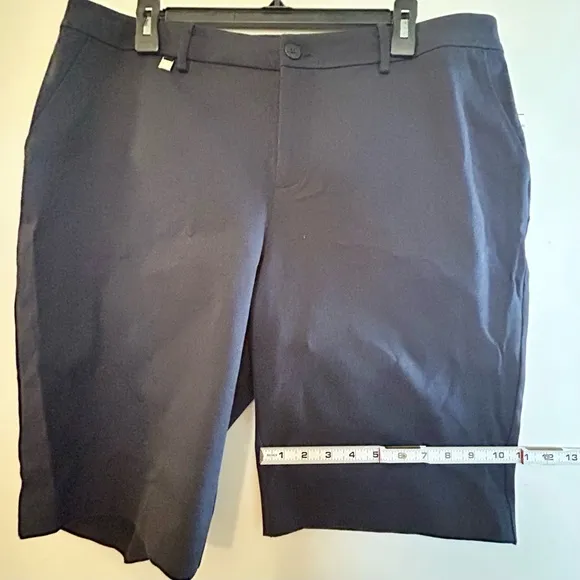 Lauren Ralph Lauren Navy Twill Stretch Cotton Shorts Womens Plus Size 14W NWT