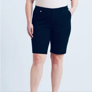Lauren Ralph Lauren Navy Twill Stretch Cotton Shorts Womens Plus Size 14W NWT