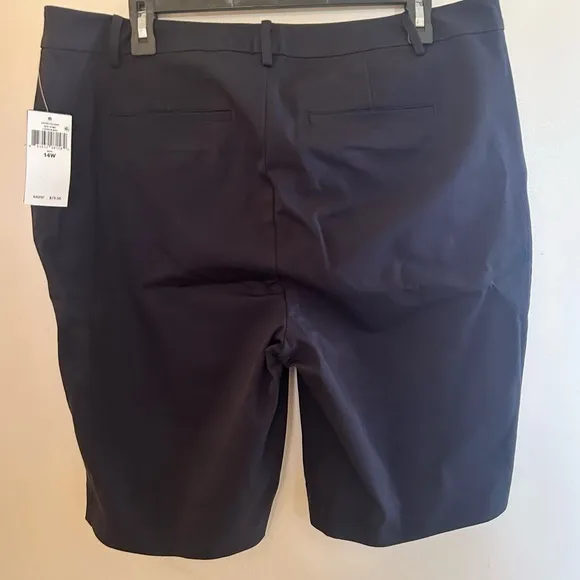 Lauren Ralph Lauren Navy Twill Stretch Cotton Shorts Womens Plus Size 14W NWT