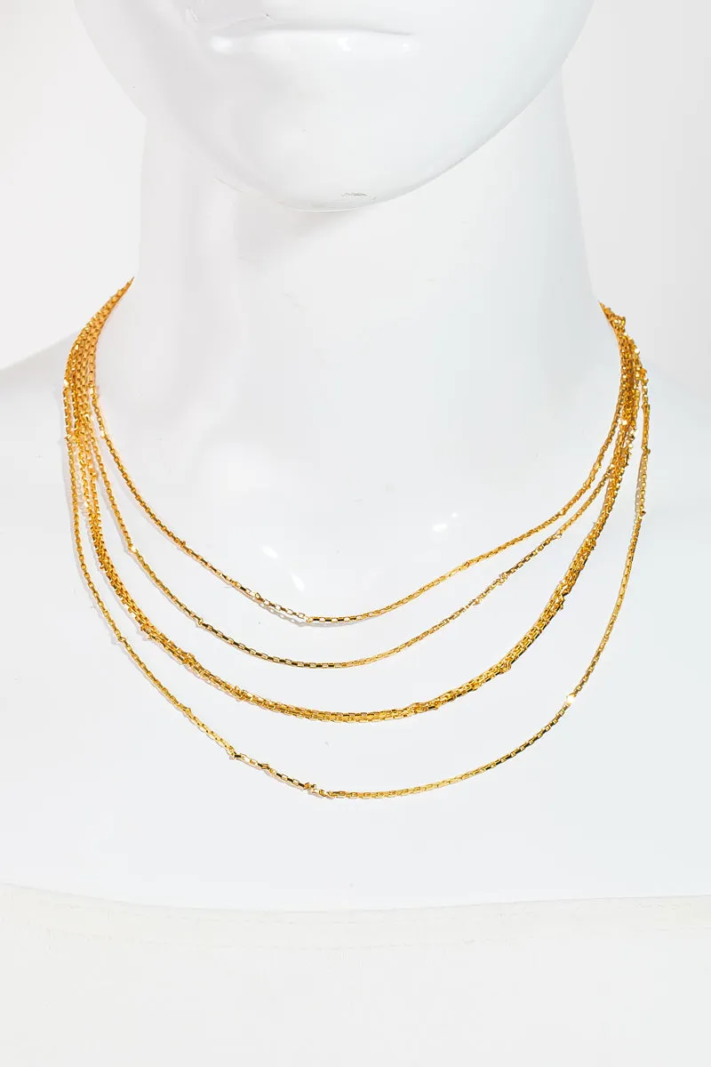 Layered Box Chain Necklace
