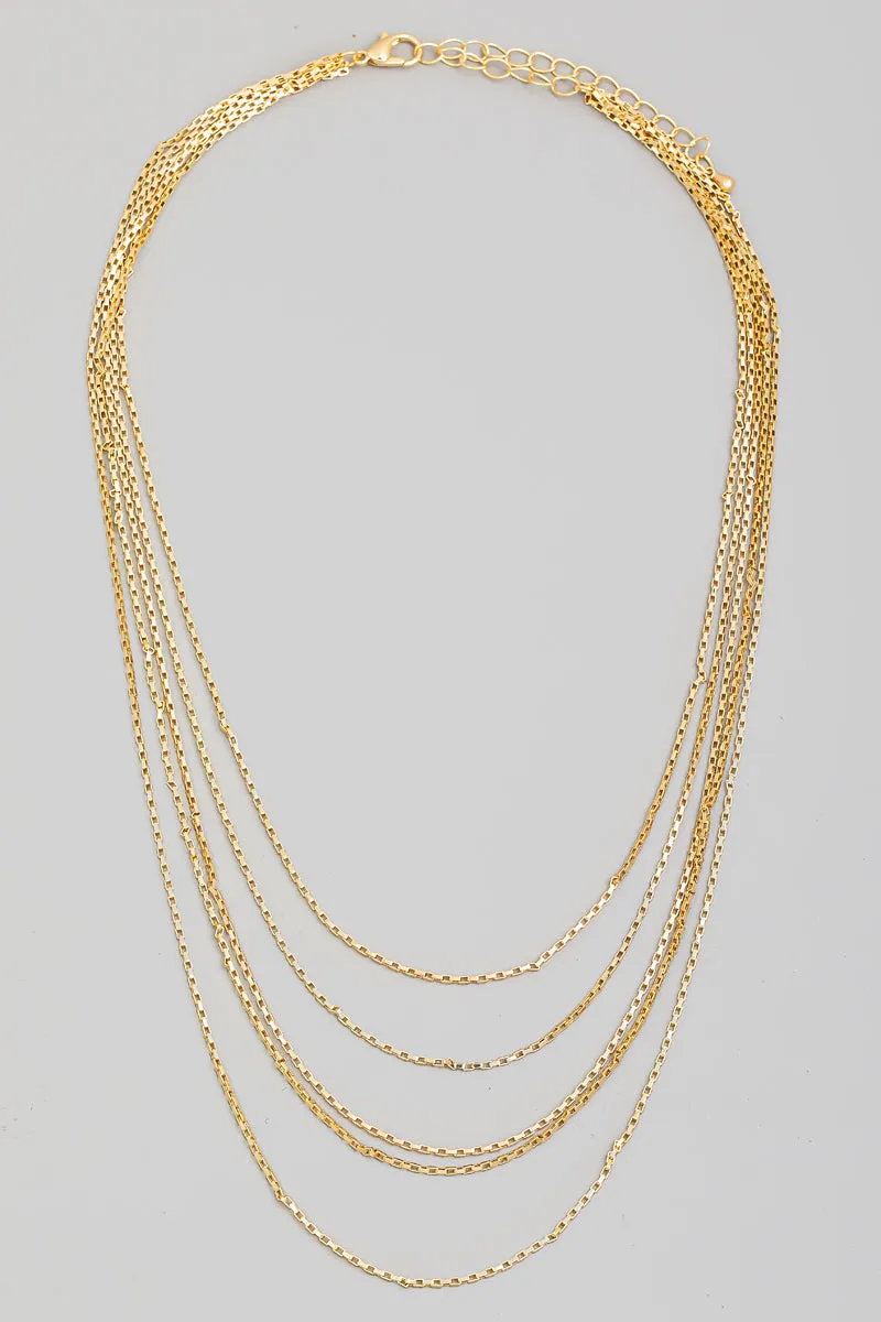Layered Box Chain Necklace
