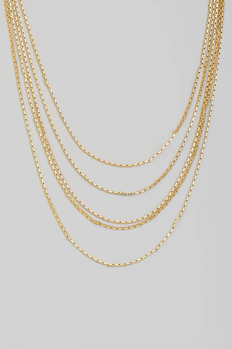 Layered Box Chain Necklace