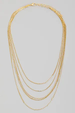 Layered Box Chain Necklace